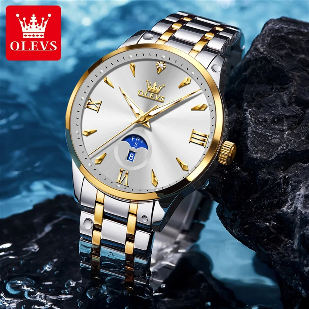 OLEVS Brand Men's Watch - Olevs - Embellish Gold Jewelry & Diamond