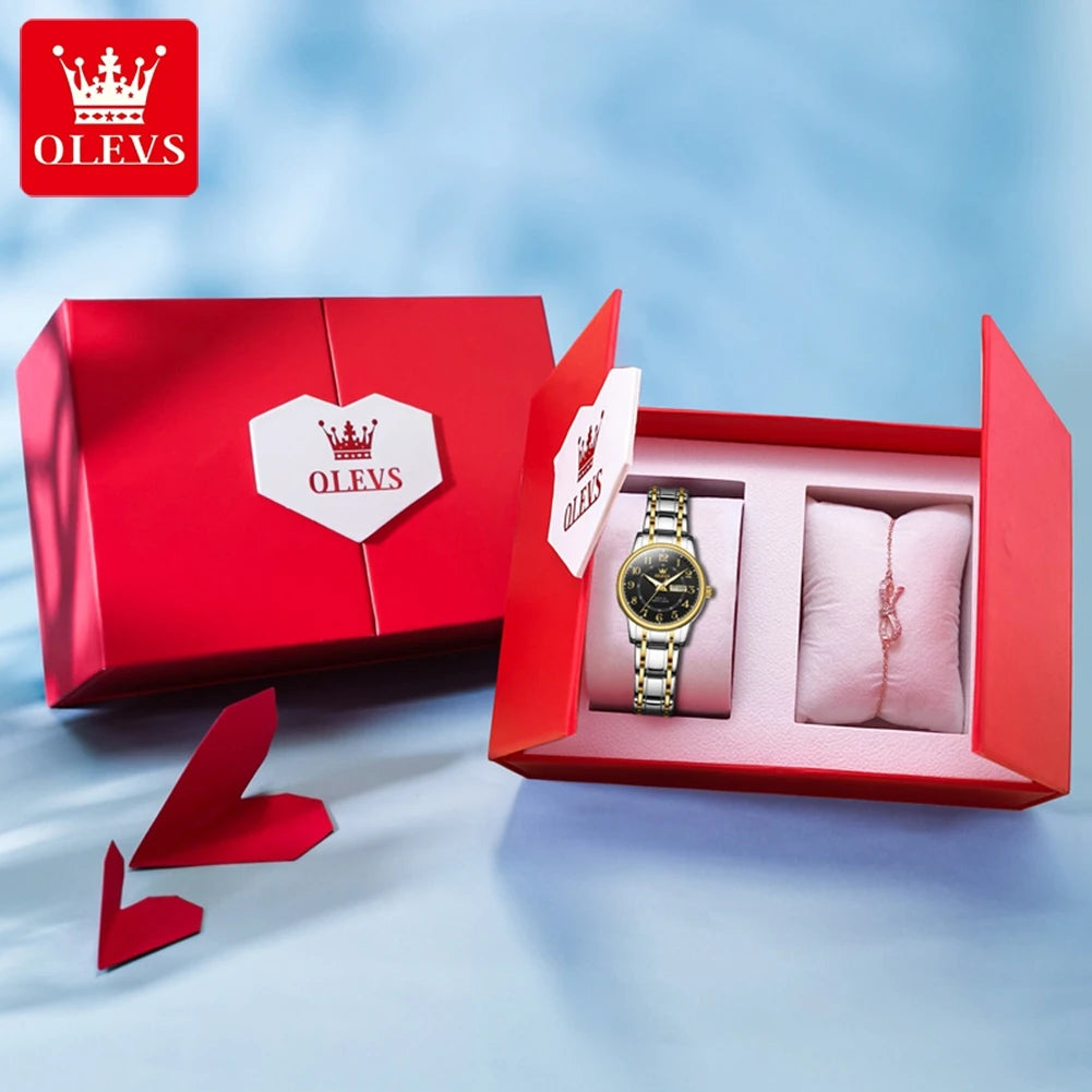 OLEVS 2891 Luxury Brand Fashion Women's Watches - Olevs - Embellish Gold Jewelry & Diamond