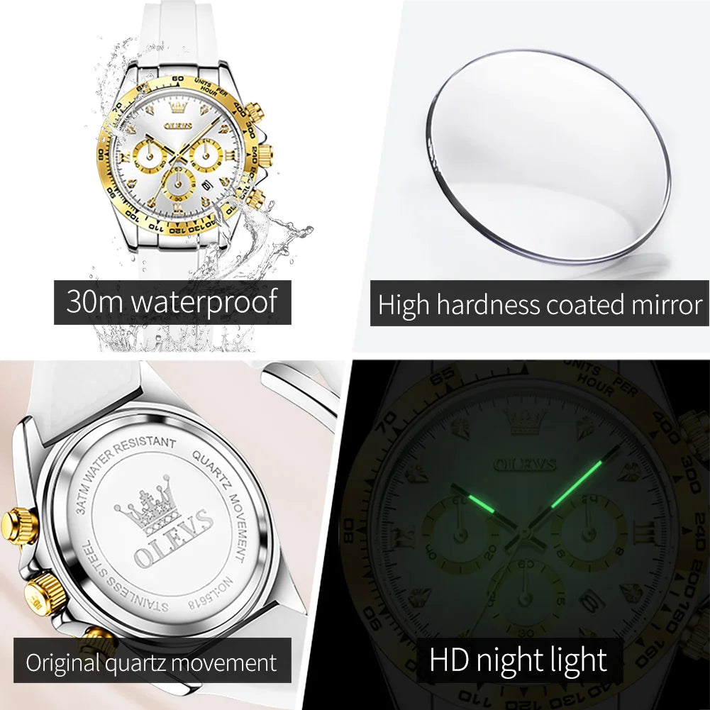OLEVS 5618 New Women Watch - Olevs - Embellish Gold Jewelry & Diamond