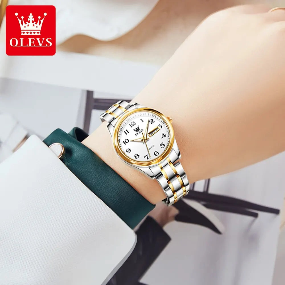 OLEVS Luxury Quartz Watch for Women - Olevs - Embellish Gold Jewelry & Diamond