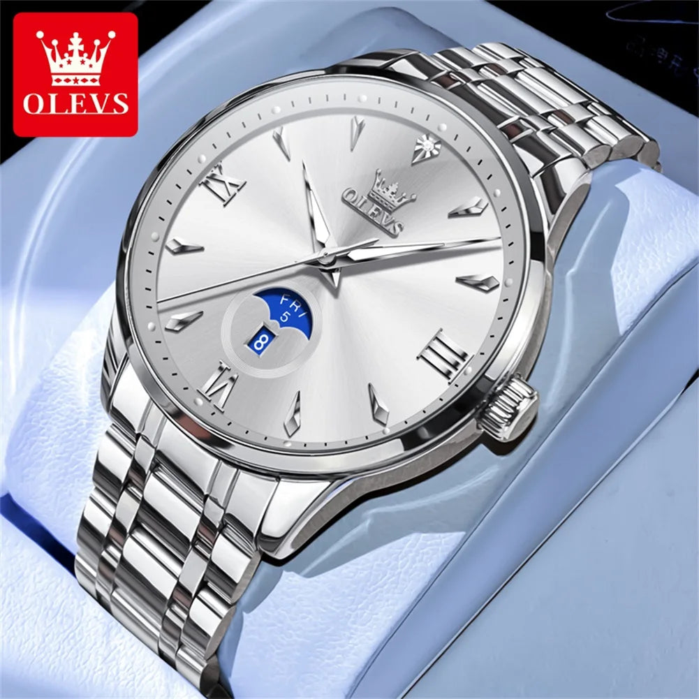 OLEVS Moon Phase men's watches - Olevs - Embellish Gold Jewelry & Diamond