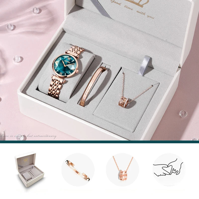 OLEVS New Women Luxury Jewel Quartz Watches - Olevs - Embellish Gold Jewelry & Diamond
