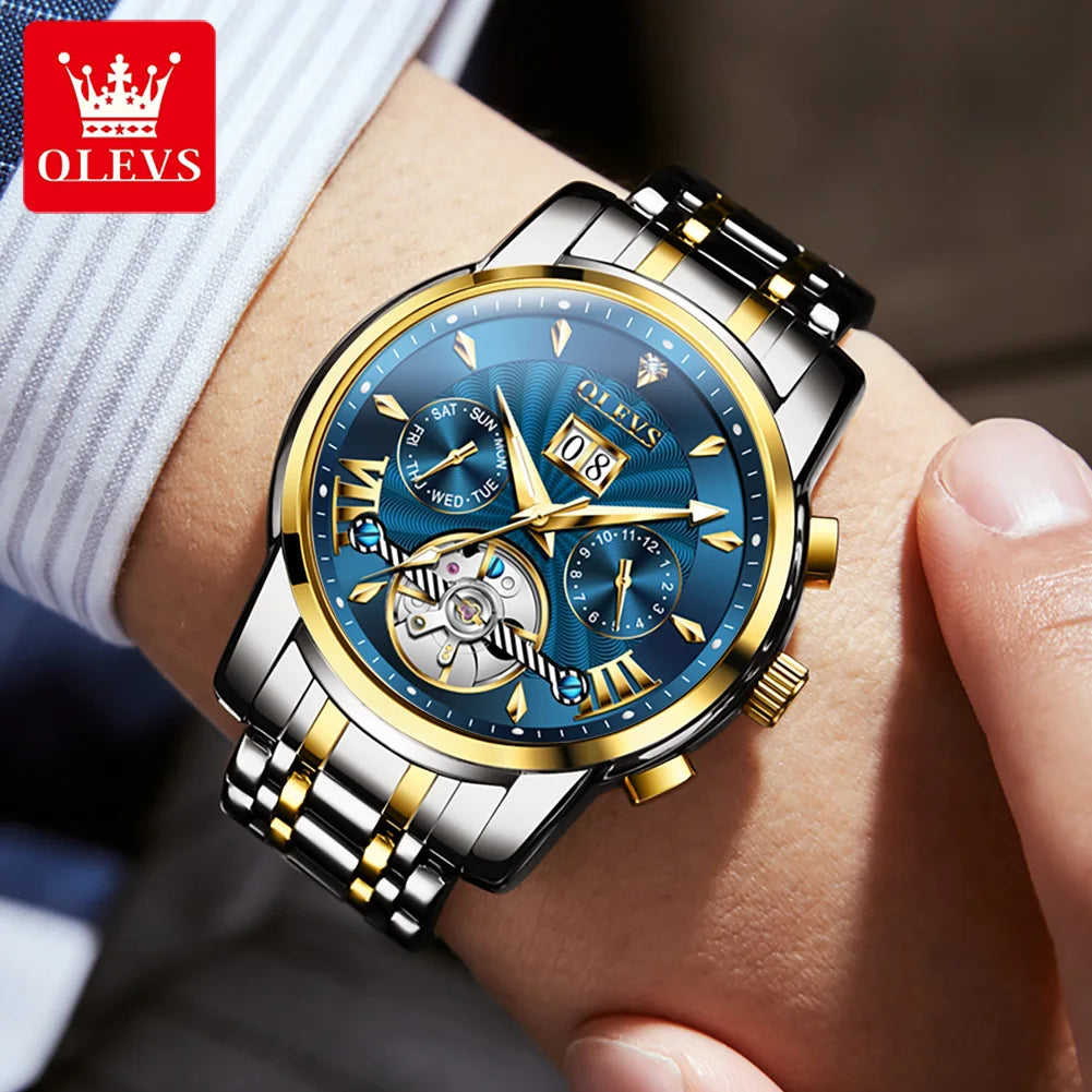 OLEVS Men Watches - Festive Collection - Embellish Gold Jewelry & Diamond