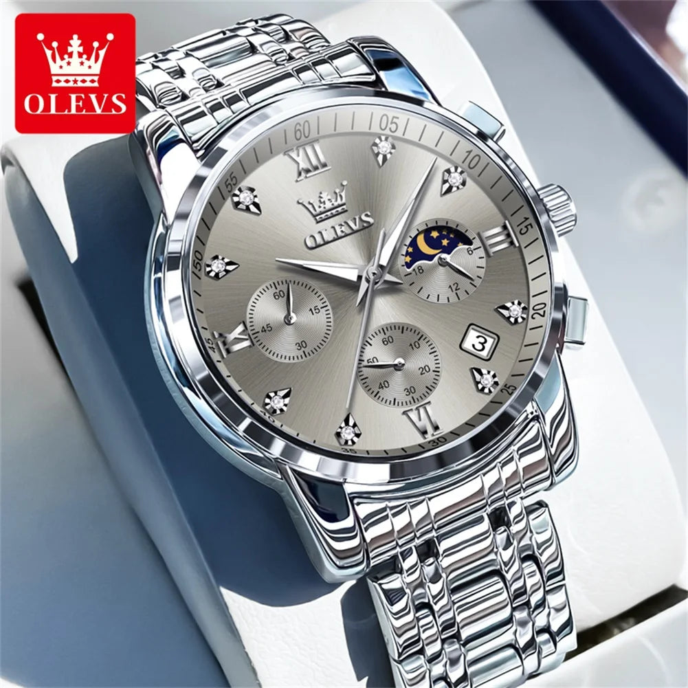 OLEVS 2858 Quartz Watch for Men - Olevs - Embellish Gold Jewelry & Diamond