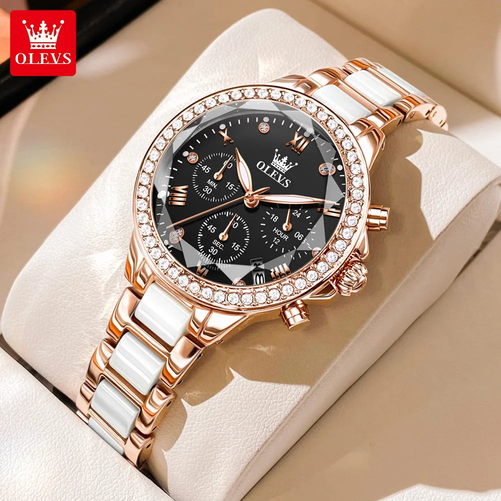 OLEVS 9999 Women Watch - Olevs - Embellish Gold Jewelry & Diamond