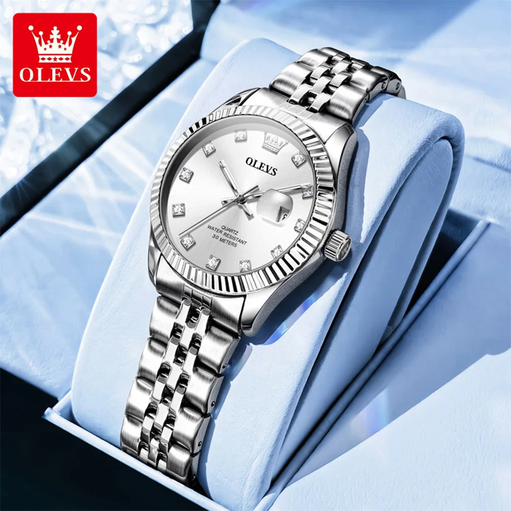 OLEVS Watches Womens 3705 - Olevs - Embellish Gold Jewelry & Diamond