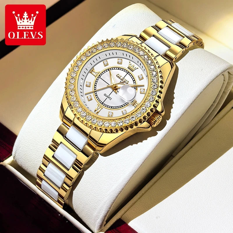 OLEVS 3685 Women Quartz Watch - Olevs - Embellish Gold Jewelry & Diamond