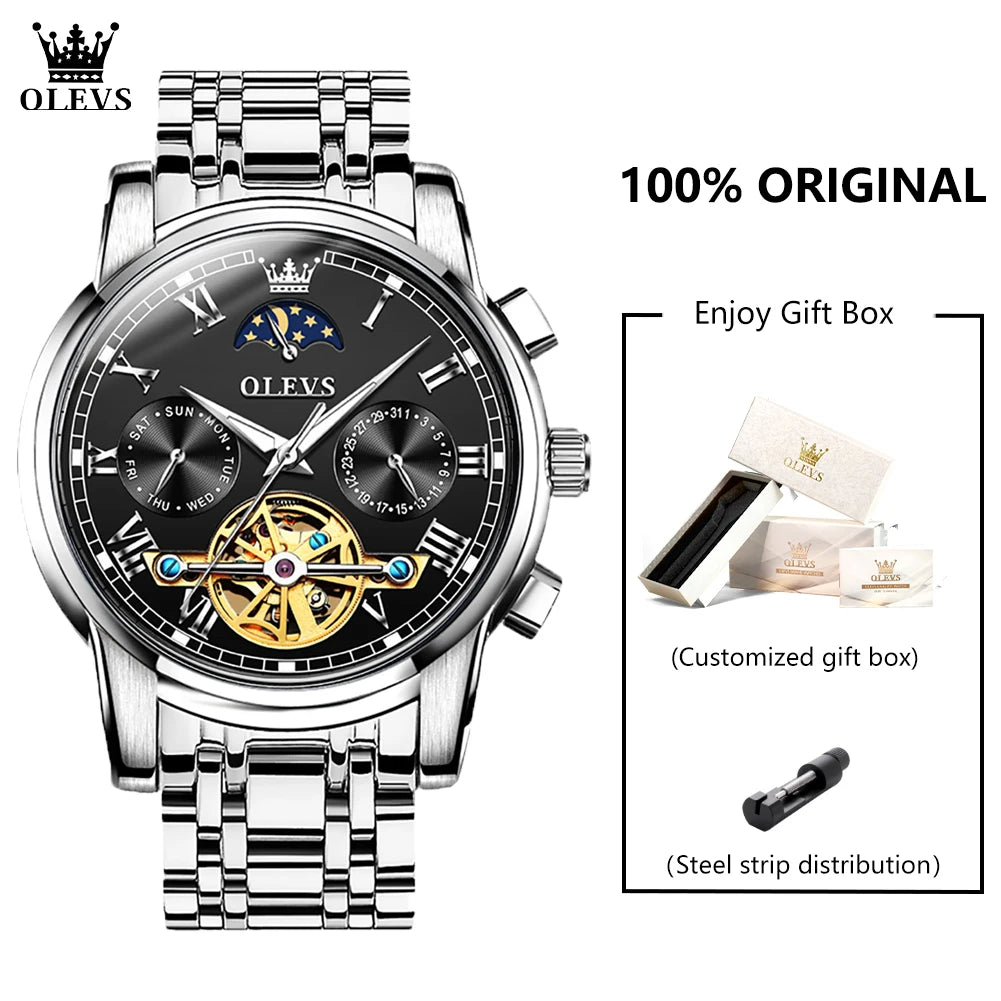 OLEVS 6617 Men's Classic Mechanical Watch - Olevs - Embellish Gold Jewelry & Diamond