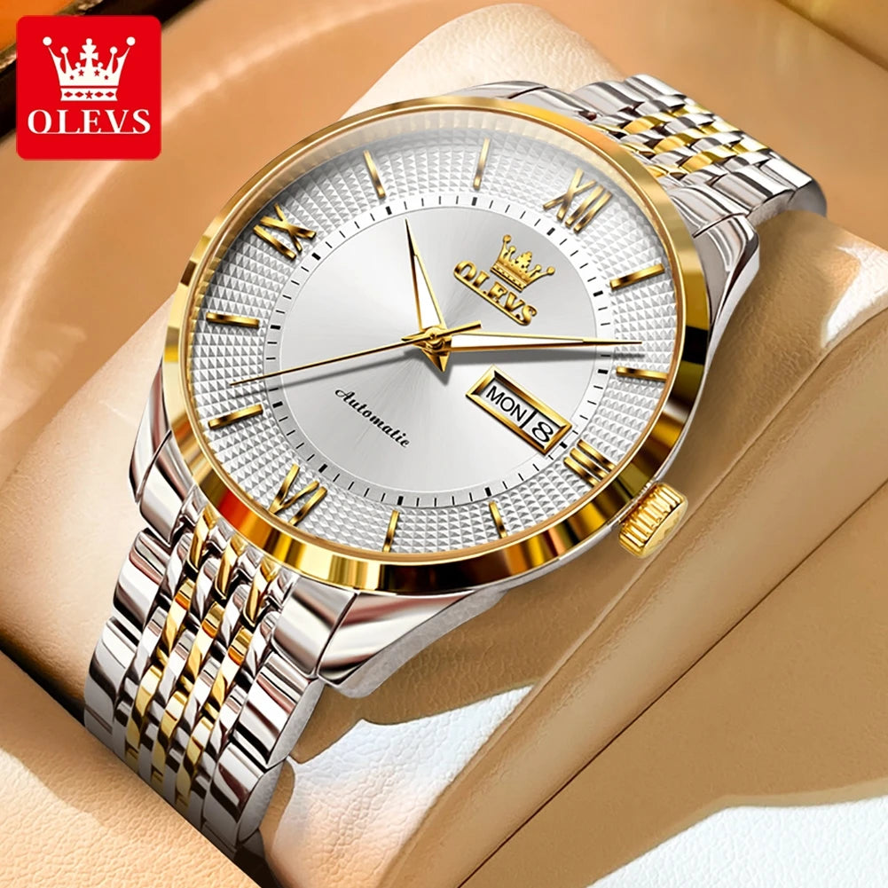 OLEVS 6657 Imported Automatic Movement Men's Watches - Olevs - Embellish Gold Jewelry & Diamond