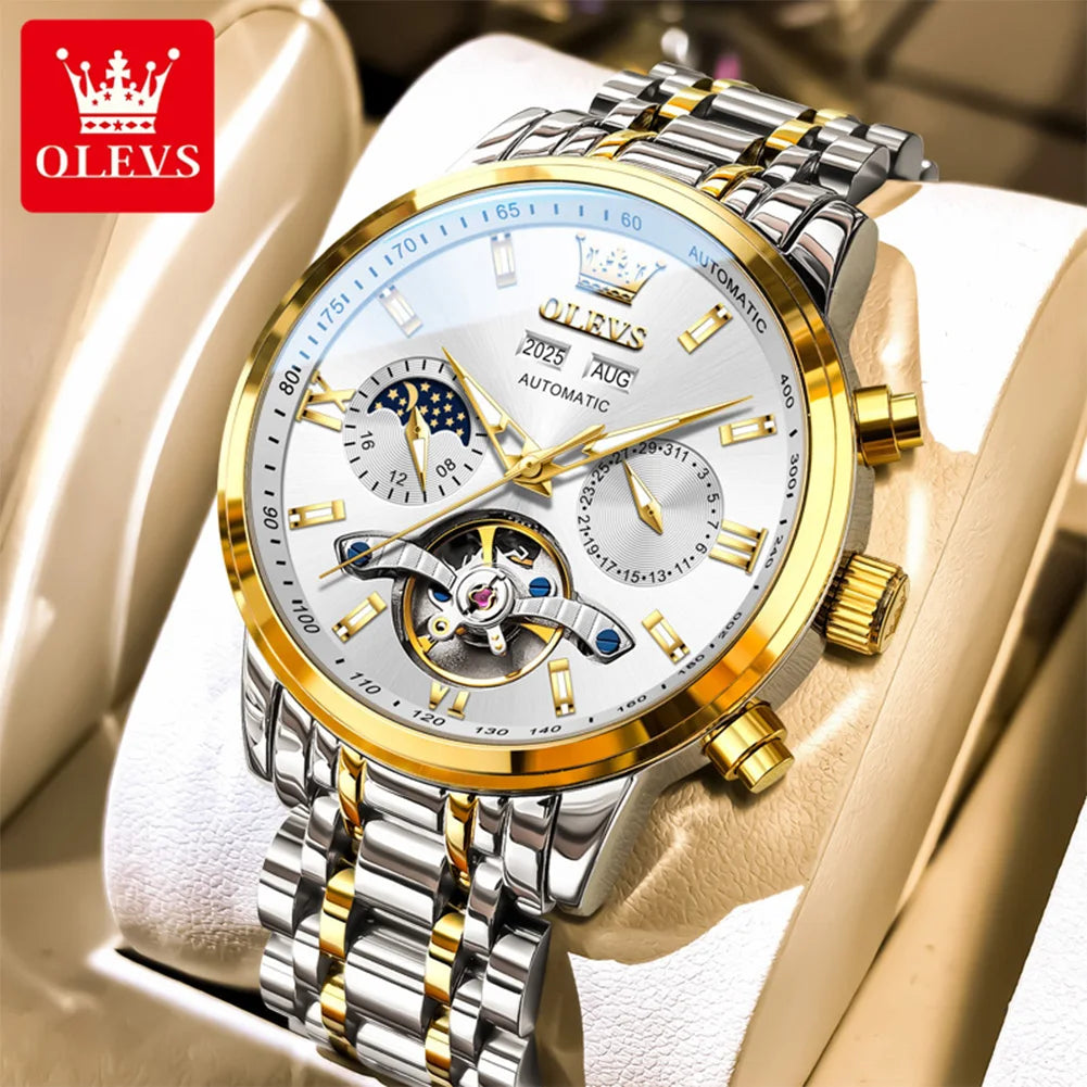 OLEVS Luxury Business Men's Watches - Festive Collection - Embellish Gold Jewelry & Diamond