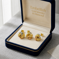 18k Gold Triple Color Cinnamon Jewelry Set
