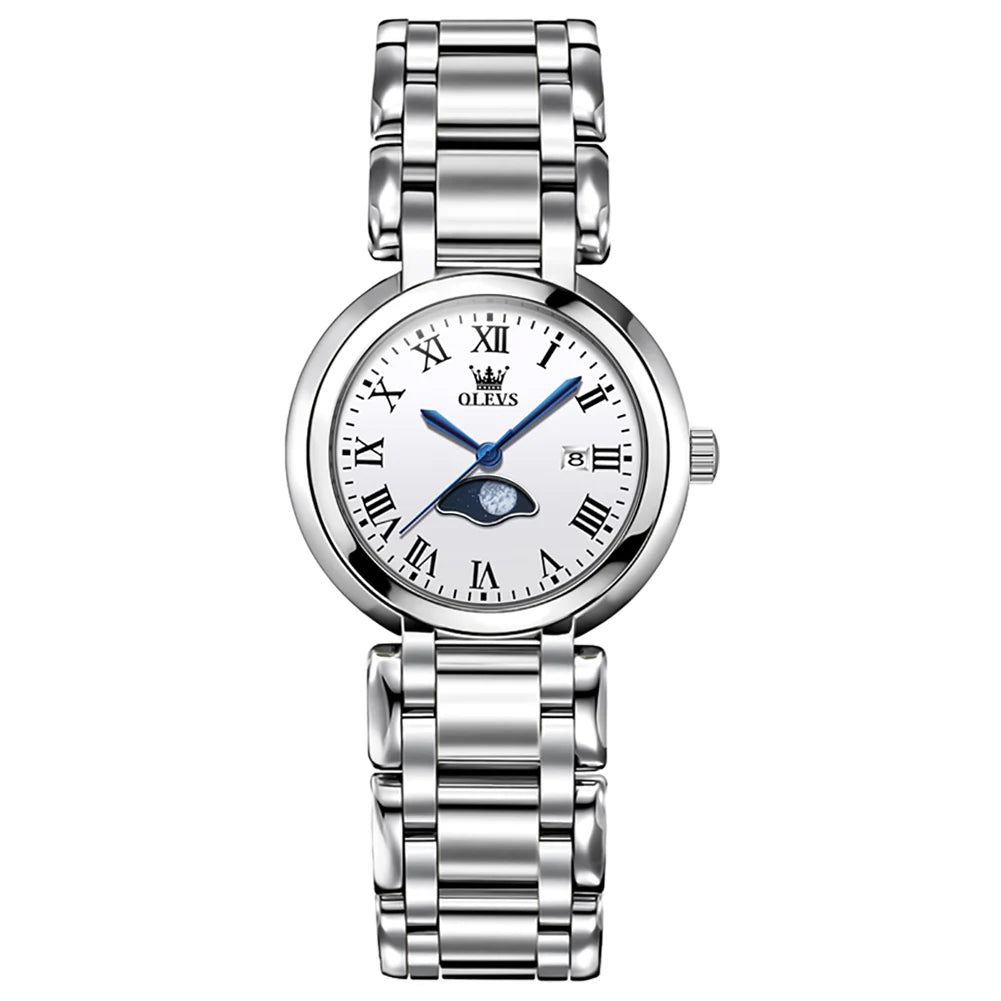 OLEVS Elegant Fashion Purple Rhinestone Dial Quartz Watch for Women - Olevs - Embellish Gold Jewelry & Diamond