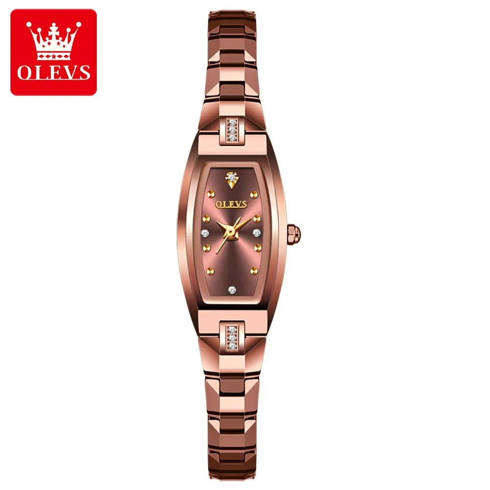 OLEVS Slim Thin Watch for Women - Festive Collection - Embellish Gold Jewelry & Diamond