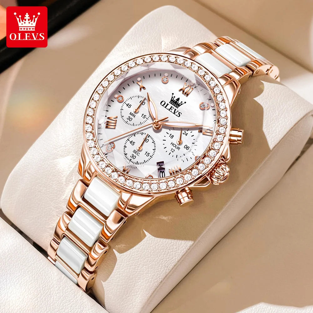 OLEVS 9999 Women Watch - Olevs - Embellish Gold Jewelry & Diamond