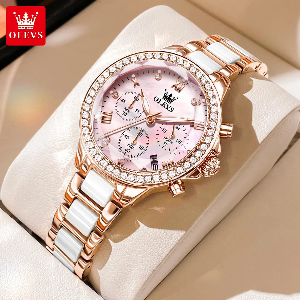 OLEVS 9999 Women Watch - Olevs - Embellish Gold Jewelry & Diamond