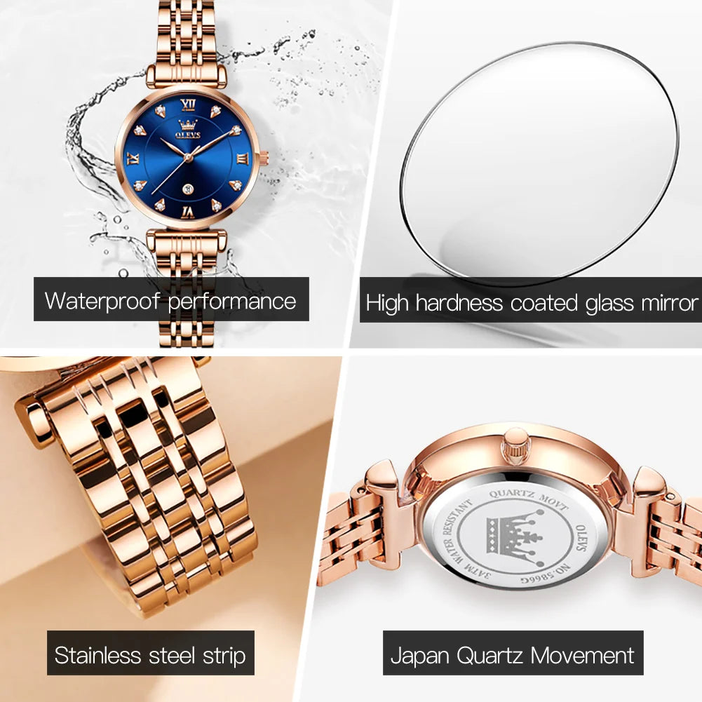 OLEVS Brand Ladies Watch - Olevs - Embellish Gold Jewelry & Diamond
