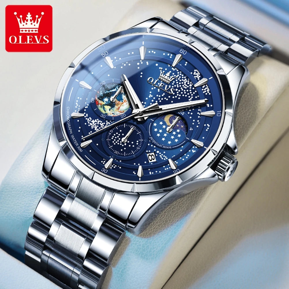 OLEVS 5538 Steel Strap Men's Watch - Olevs - Embellish Gold Jewelry & Diamond