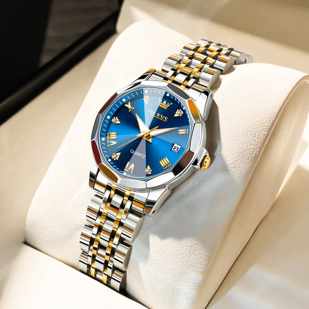 OLEVS Fashion Golden Watch for Women - Olevs - Embellish Gold Jewelry & Diamond