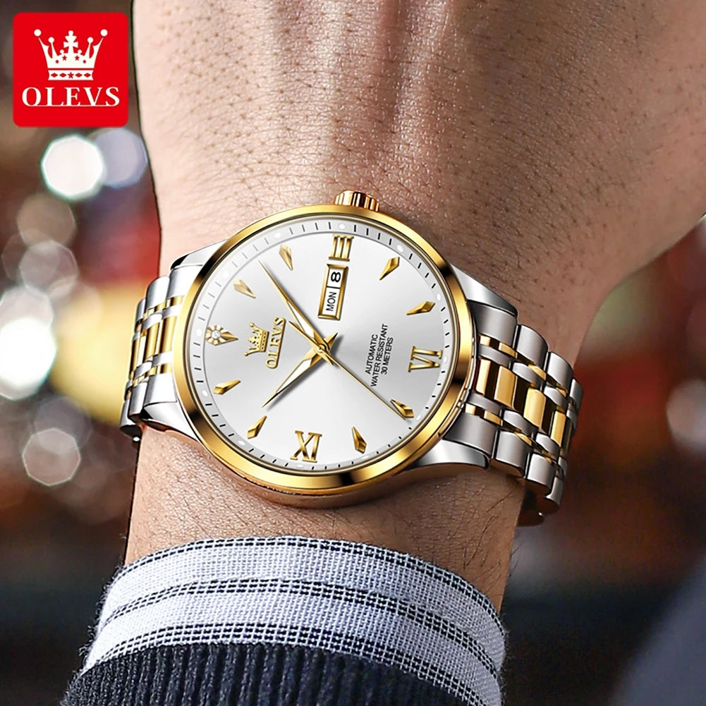 OLEVS Men Watches - Festive Collection - Embellish Gold Jewelry & Diamond