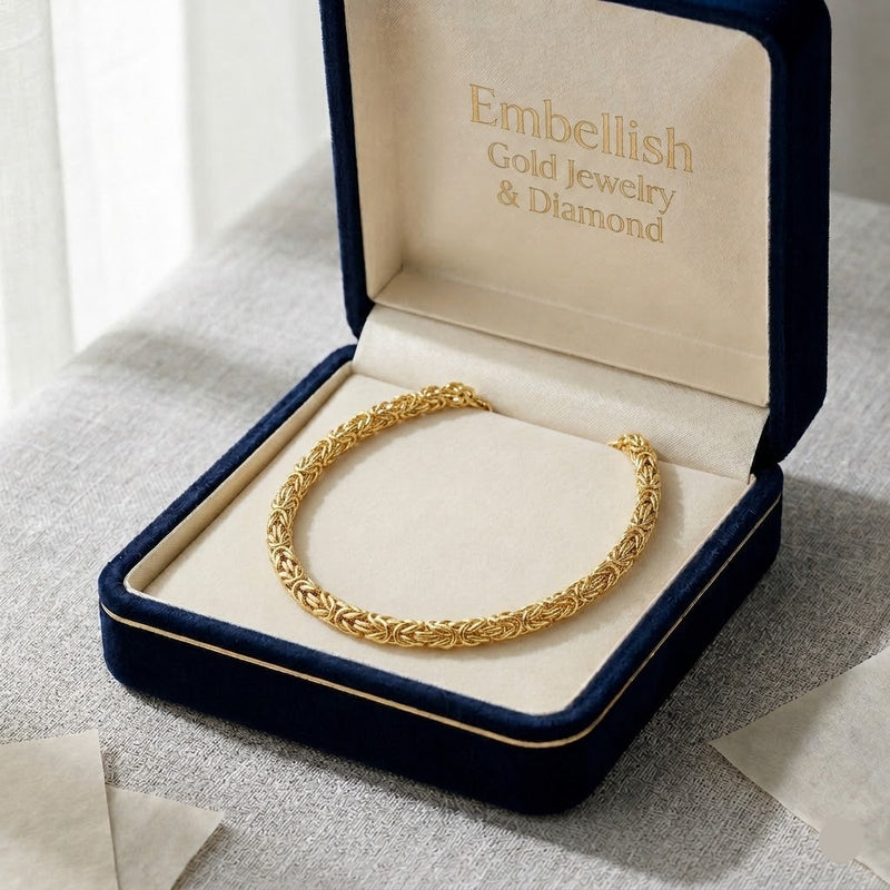 18k Gold Rope Chain 7 - 18k Gold Chain - Embellish Gold Jewelry & Diamond