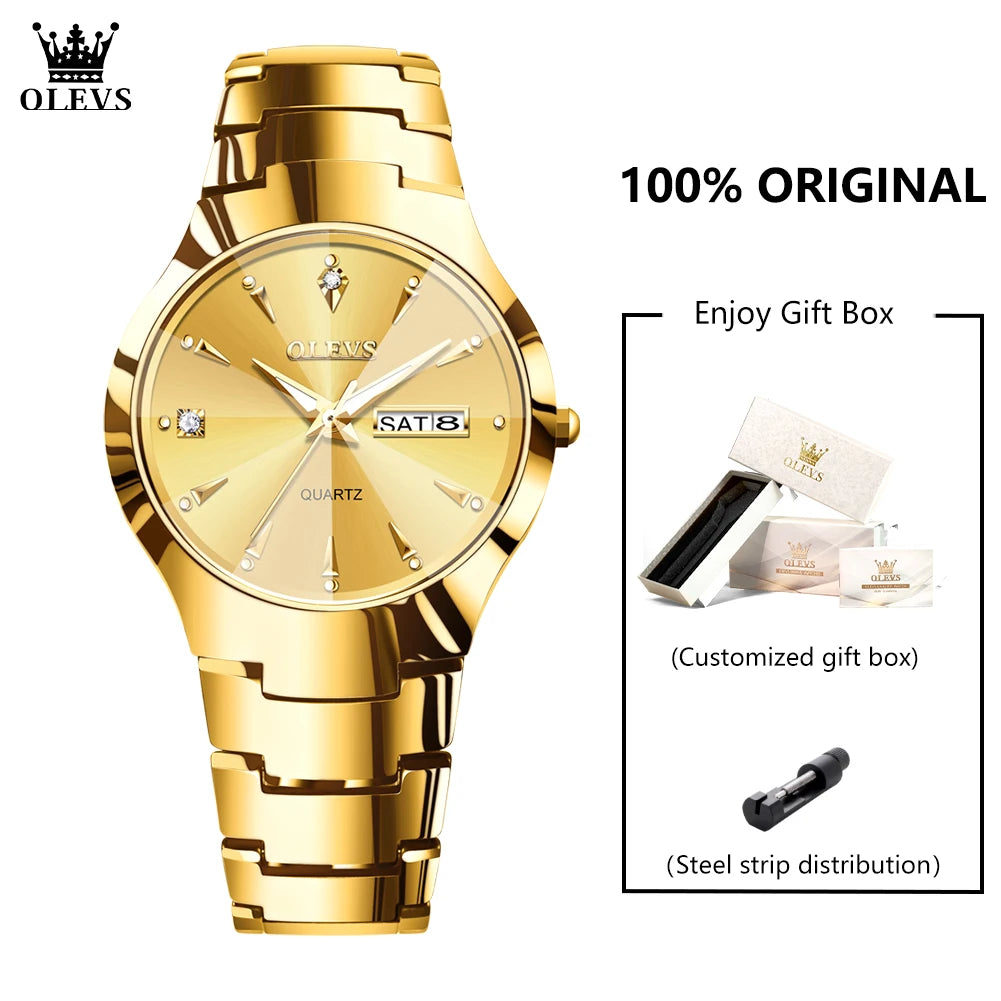 OLEVS 8697 Watches Man - Festive Collection - Embellish Gold Jewelry & Diamond
