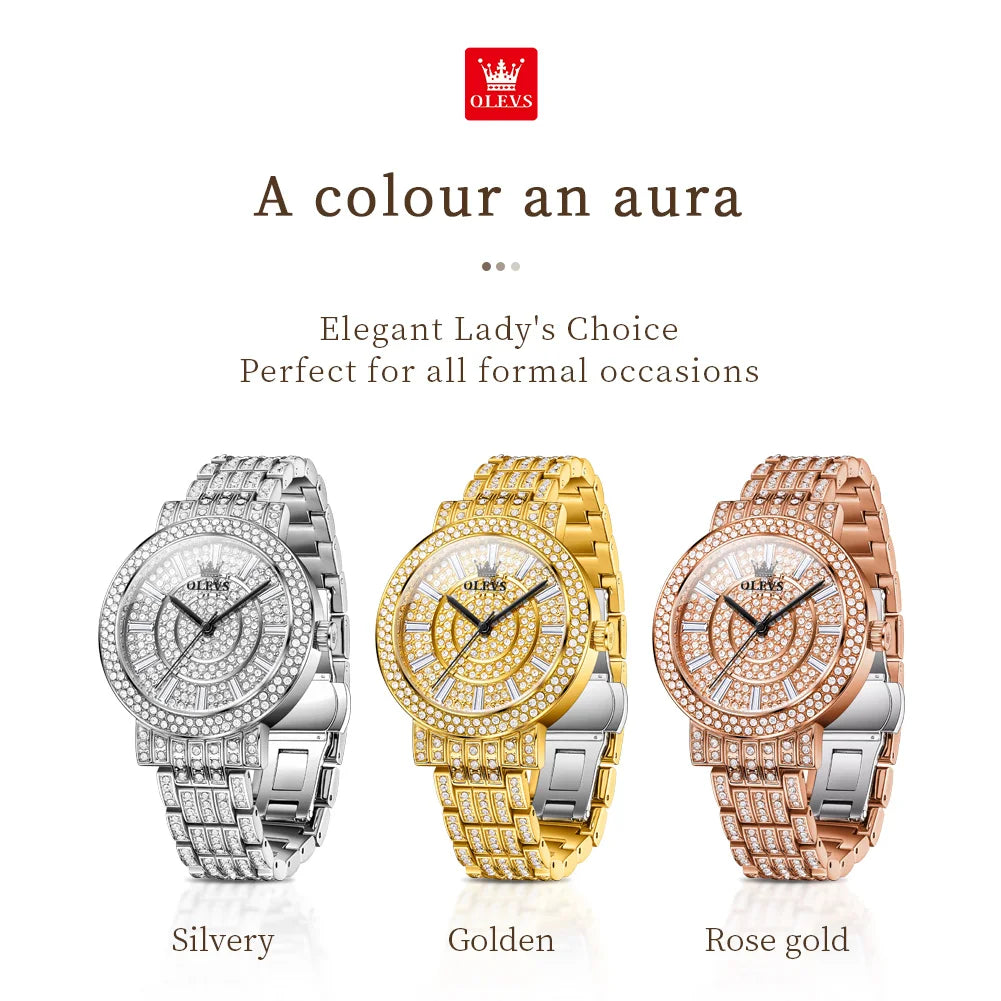 OLEVS 9904 Women Watches - Olevs - Embellish Gold Jewelry & Diamond
