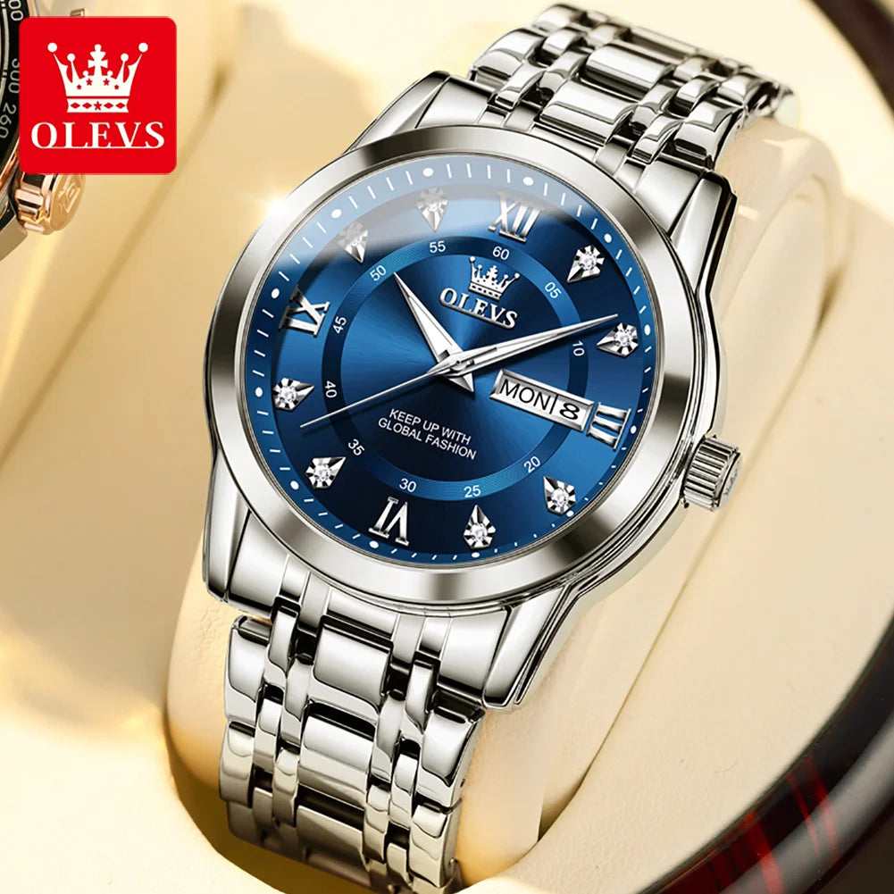 OLEVS Brand Fashion men's watches - Olevs - Embellish Gold Jewelry & Diamond