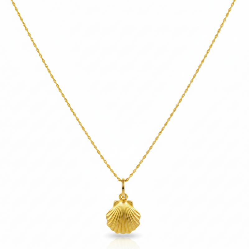 18K  Gold Sea Shell Necklace - Products - Embellish Gold