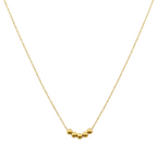 18k Gold 5 Ball Necklace