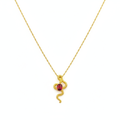18k Gold Red Dragon Necklace