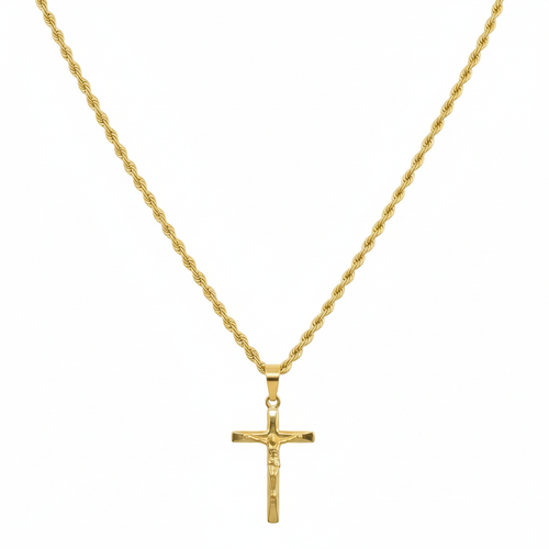 18k Gold Crucifix Necklace