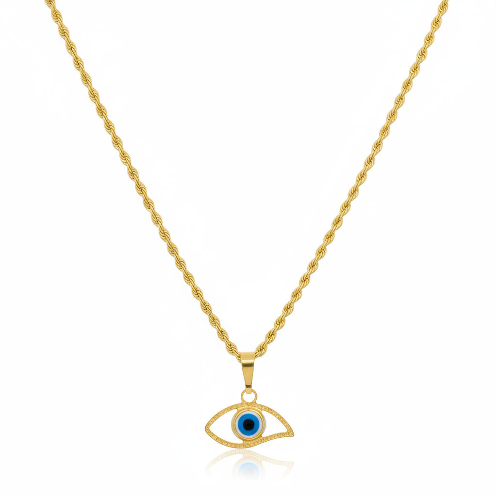 18k Gold Amulet Necklace