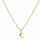18k Gold Dolphin Necklace