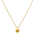 18k Gold Heart Stripe Necklace