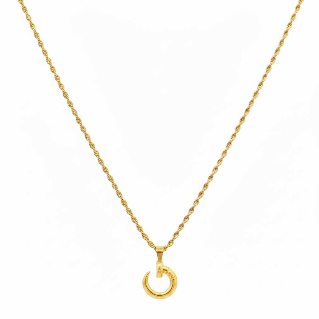 18k Gold Nail Necklace