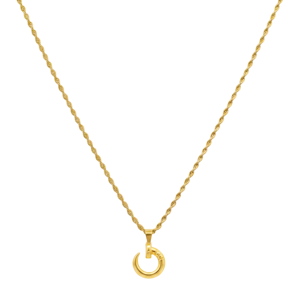 18k Gold Nail Necklace