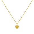 18k Gold Heart Lines Necklace