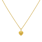 18k Gold Heart Lines Necklace