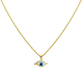 18k Gold Amulet Stone Necklace