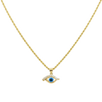 18k Gold Amulet Stone Necklace