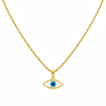 18k Gold Plain Amulet Necklace