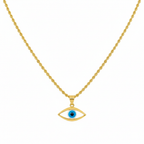 18k Gold Plain Amulet Necklace