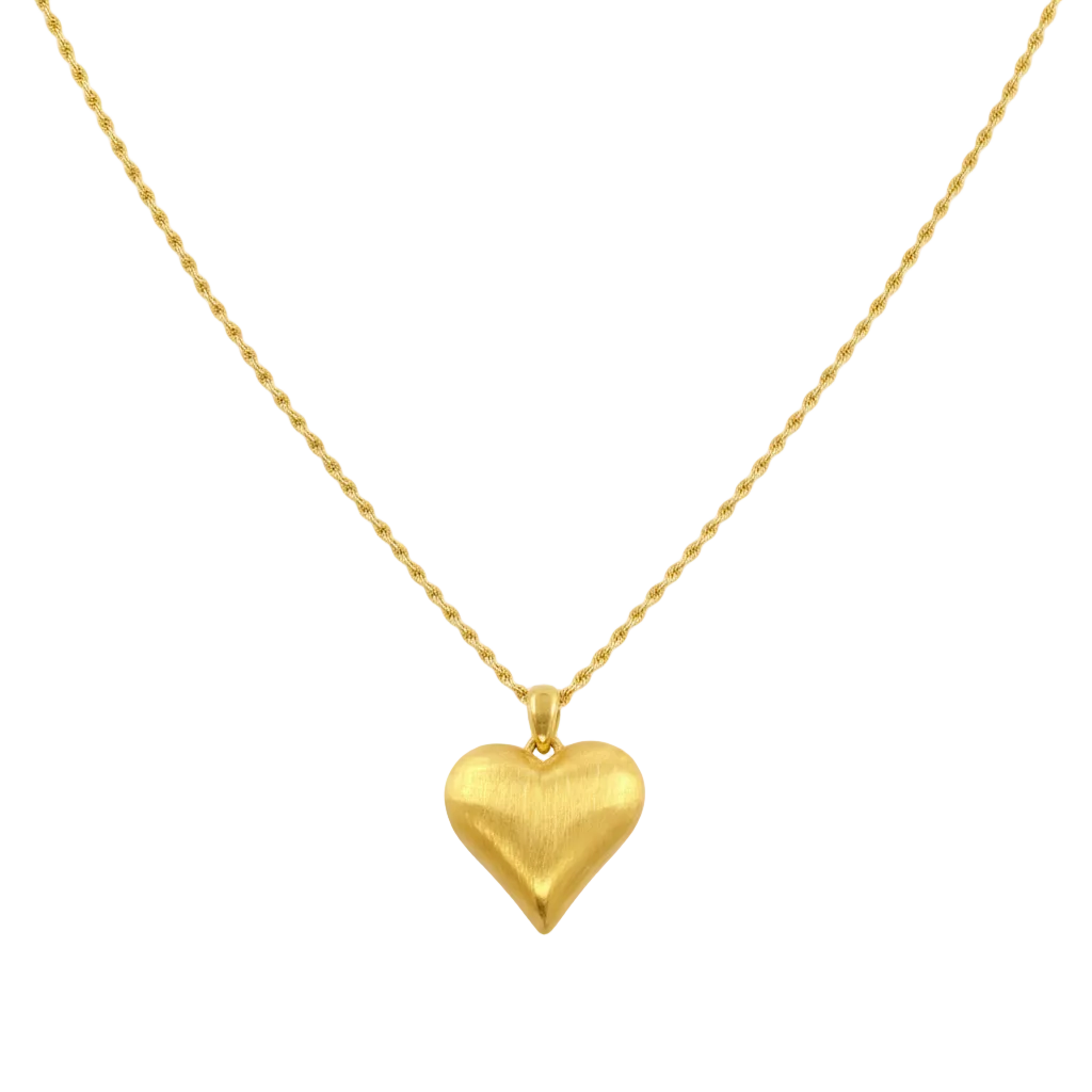 18k Gold Ivana Heart Necklace - 18k Gold Necklace - Embellish Gold
