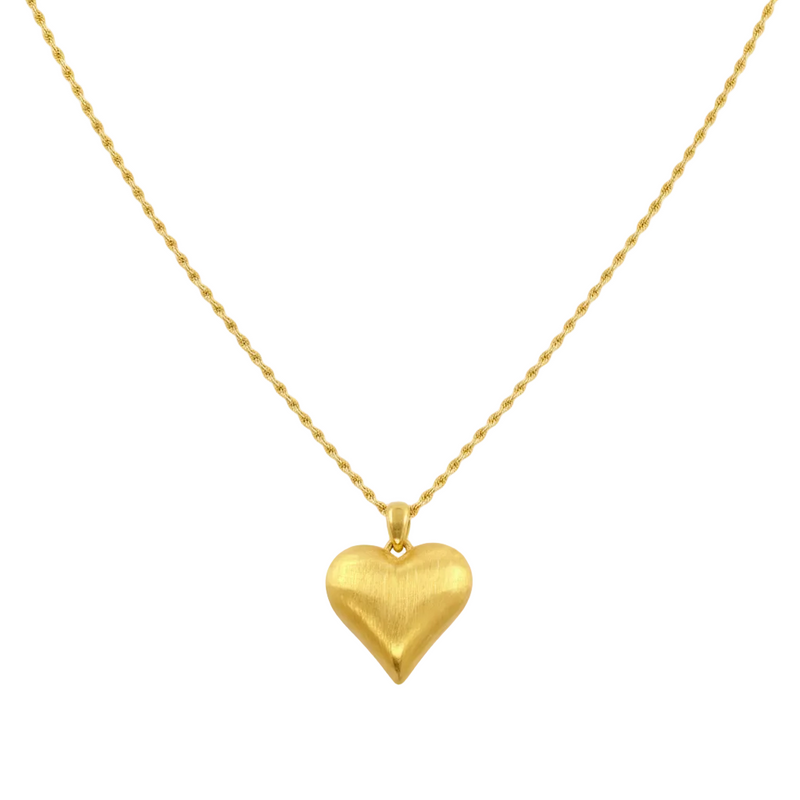 18k Gold Ivana Heart Necklace - 18k Gold Necklace - Embellish Gold