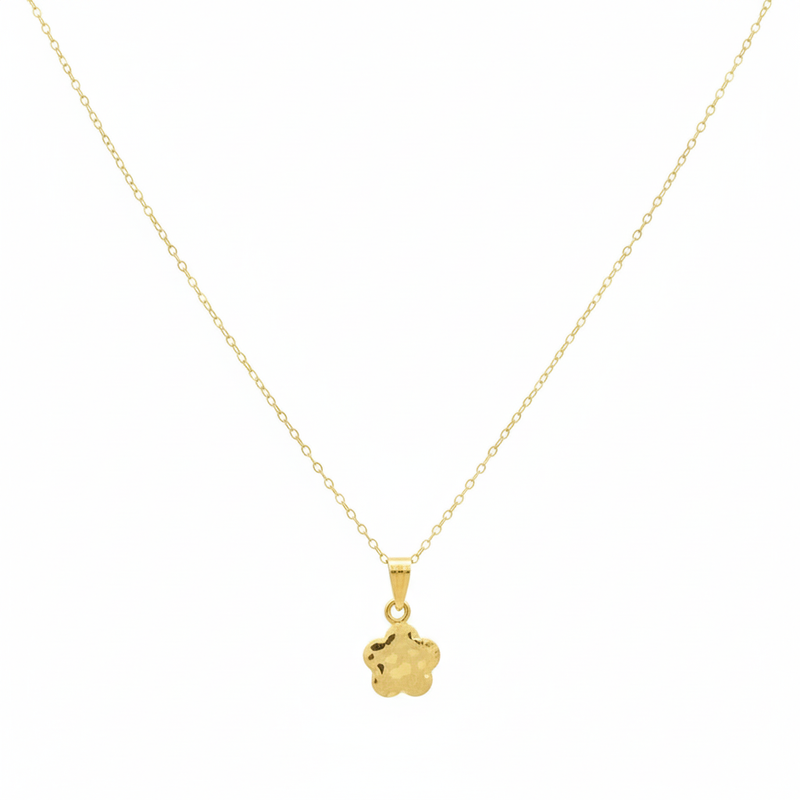 18K Real Gold Flower Necklace V1.1 - مجموعة احتفالية - Embellish Gold
