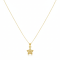 18K Real Gold Star Necklace