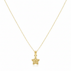 18K Real Gold Star Necklace