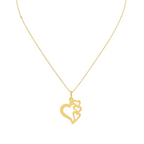 Gold necklace with triple heart pendant on fine chain, minimalist jewelry design