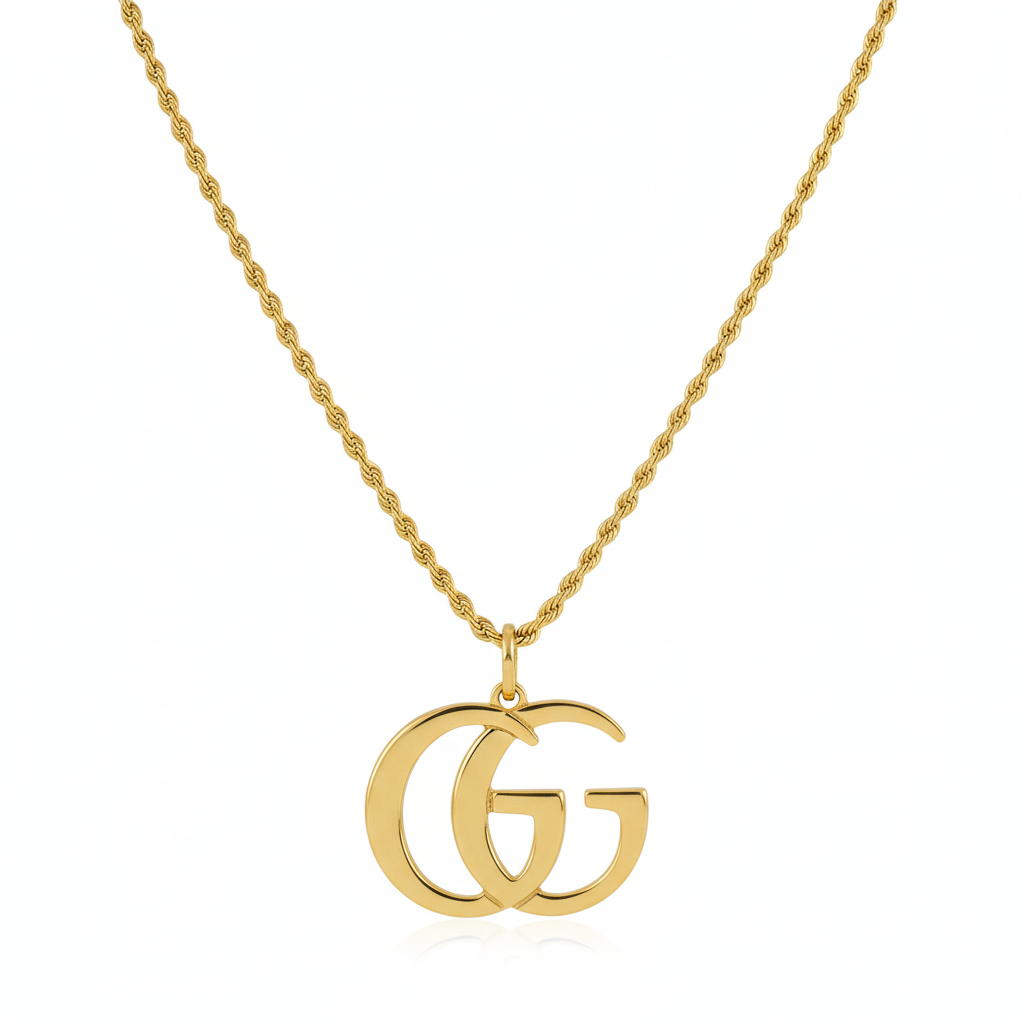 18K Real Gold Cg Necklace