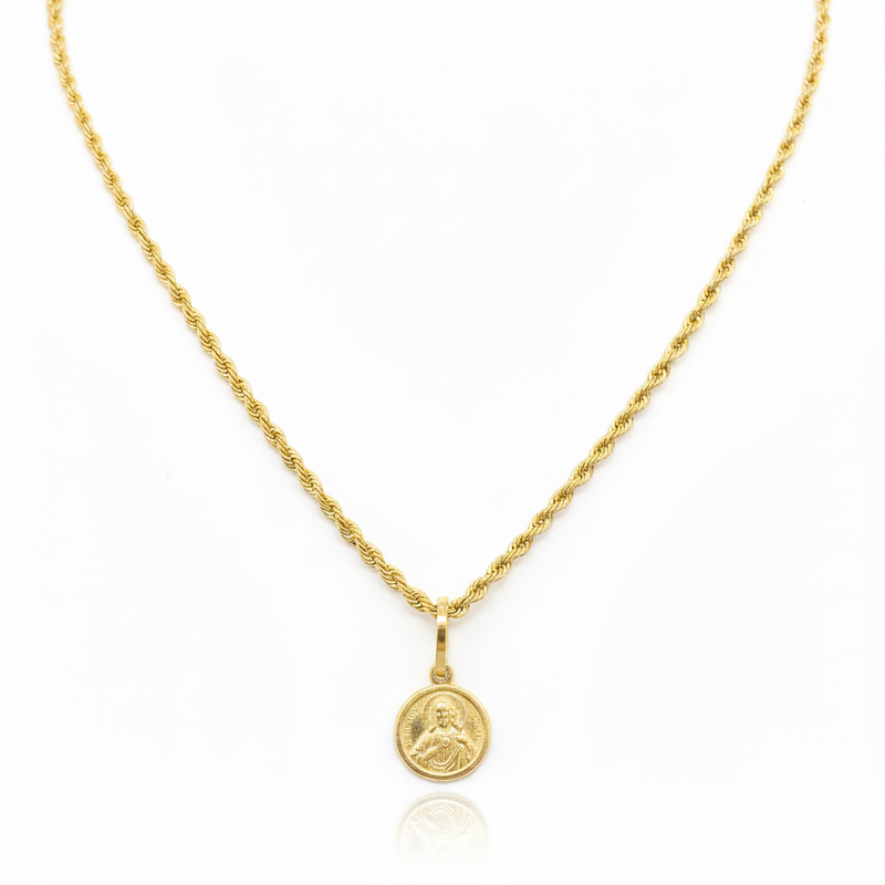 18K Real Gold Jesus Necklace - New Launch - demo - Embellish Gold
